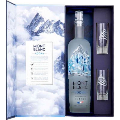 Водка Mont Blanc Gift Box Set + 2 shots 0,7 Водка Mont Blanc Gift Box Set + 2 shots 0,7