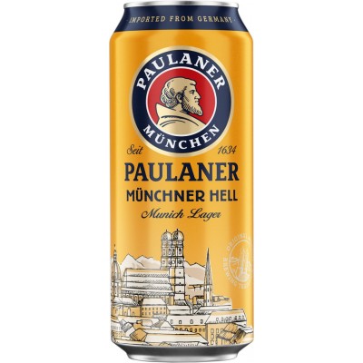 Пиво Paulaner Munchner 0,5 л. ж/б, алк. 4,9% Пиво Paulaner Munchner 0,5 л. ж/б, алк. 4,9%