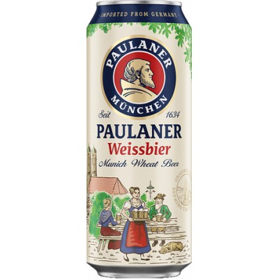 Пиво Paulaner Hefe-weissbier Naturtrub 0,5 л. ж/б, алк. 5,5% Пиво Paulaner Hefe-weissbier Naturtrub 0,5 л. ж/б, алк. 5,5%
